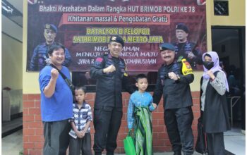 HUT Brimob Polri ke-78, Batalyon D Pelopor Brimob Polda Metro Jaya Gelar Sunatan Massal dan Pengobatan Gratis