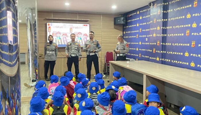 Satlantas Polres Karawang Hadirkan Keceriaan Bersama Kids Jaman Now
