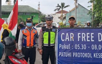Satlantas Polres Karawang Terapkan Rekayasa Arulin saat Gelaran CFD