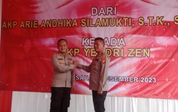 Sertijab Kapolsek Cibarusah Dari AKP Arie Andhika Silamukti.S.T.K.,S.I.K.,M.Si Kepada AKP Yendri Zen