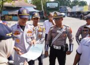Sambut Ops Lilin Lodaya 2023, Satlantas Polres Karawang Uji Kelayakan Armada Otobus