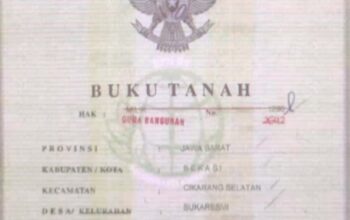 Telah Hilang Surat Sertifikat HAk Guna Bangunan Dengan Nomor 2642 Di Desa Sukaresmi Bekasi