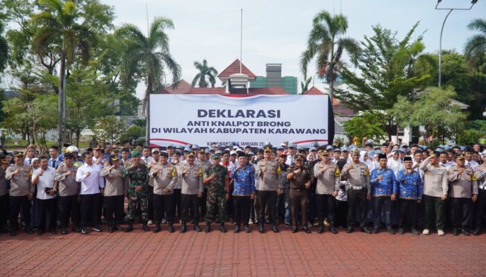 Kapolres Karawang dan Forkopimda Satukan Visi, Gelar Deklarasi Penggunaan Knalpot Brong