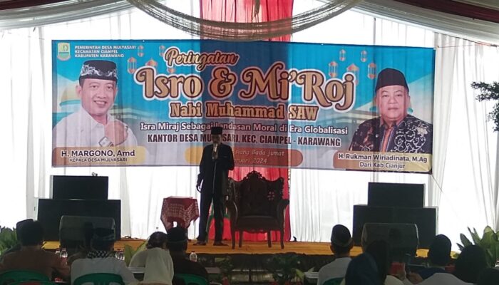 Peringatan isra’ mi’raj Nabi Besar Muhammad saw di Desa Mulyasari  Karawang.