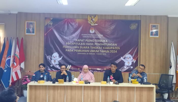 KPU Karawang Rampungkan Pleno Rekapitulasi Penghitungan Suara Pemilu 2024
