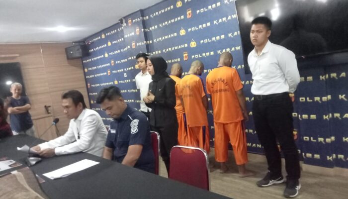 Sebanyak Empat Orang Berhasil Diamankan Satreskrim Polres Karawang Terkait Kasus Tindak Pidana.