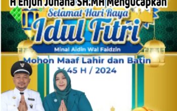 Kades Pancawati H.Enjuh Juhana SH.MH laksana mutiara penuh makna kata bijak mengucapkan selamat hari raya idul Fitri