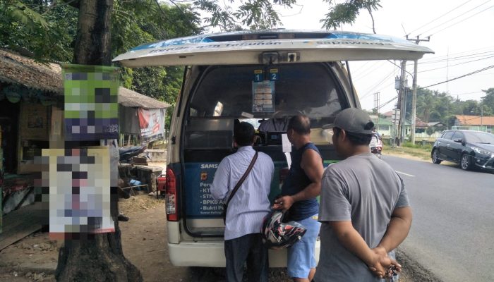 Satlantas Polres Karawang Buka Gerai Pelayanan Samsat Keliling di Telagasari