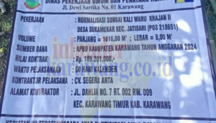 Pekerjaan Saluran Drainase di Desa Sarijaya Majalaya Karawang Dikerjakan Asal asalan
