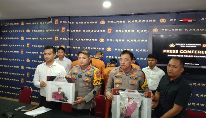 Polres Karawang Konferensi Pers Terkait Pengungkapan Kasus Pencurian dengan Pemberatan
