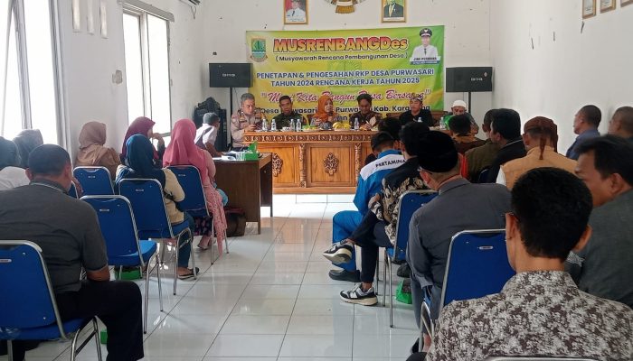 Pemerintah desa Purwasari Karawang Gelar MusrenbangDes tahun 2024 Rencana Kerja Tahun 2025