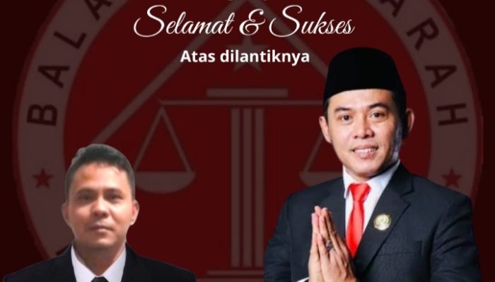 Ketua DPC Bamuswari H, Endin Mahpudin mengucapkan selamat atas dilantiknya H Endang sodikin s.pd.l, MH