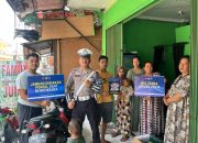 Sat Lantas Polres Karawang Sosialisasi Ops Zebra Lodaya, Bagikan Stiker Kepada Masyarakat