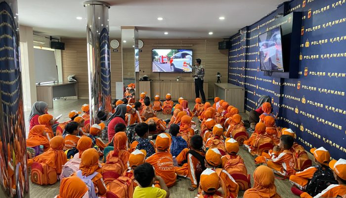 Upaya Polantas di Karawang, Wujudkan Pelopor Kamseltibcarlantas Sejak Usia Dini
