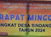 Rapat Minggon Pemerintah Desa Sindangmulya  Cibarusah Bekasi