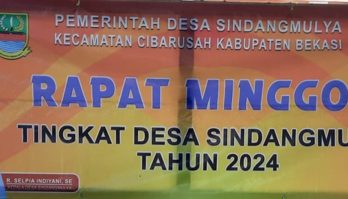 Rapat Minggon Pemerintah Desa Sindangmulya  Cibarusah Bekasi