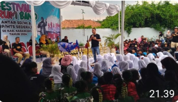 Lomba festival drumband antar SD, SMP, MI,MTS SEDERAJAT di hadiri perwakilan dari berbagai sekolah