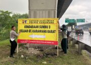 Hadapi Libur Nataru, Satlantas Polres Karawang Pasang Petunjuk Arah Tambahan