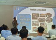 Unit Kamsel Satlantas Polres Karawang Sosialisasi Safety Riding di PT. Sumitomo