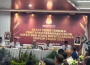 Rapat pleno terbuka KPU Karawang Tetapkan Calon Bupati Dan Wakil Bupati Terpilih
