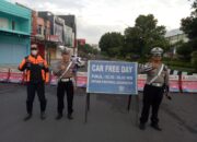 Satlantas Polres Karawang Rekayasa dan Atur Arulin saat Car Free Day