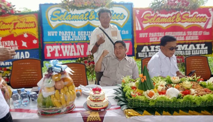 Ketua DPC Gerindra Karawang, H. Ajang Sopandi, SH, Tegaskan Komitmen Antikorupsi di HUT ke-17 Partai Gerindra