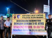 Sukseskan Ops Ketupat Lodaya 2025, Satlantas Polres Karawang Berlakukan Pembatasan Sumbu 3