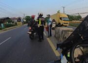 Upaya Polantas di Karawang, Guna Cegah Potensi Laka Lantas di Putaran Balik