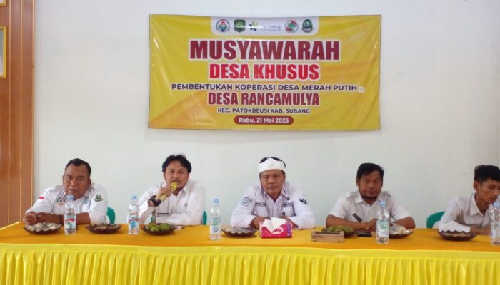 Musyawarah Desa Khusus pembentukan Koperasi Merah Putih digelar di Desa Rancamulya Subang