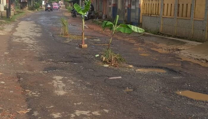 Jalan Raya Kabupaten di desa Citalang Purwakarta Rusak Parah Pemerintah Tutup Mata