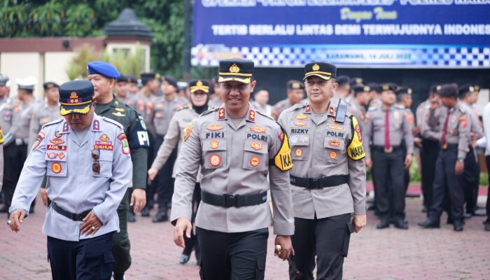 Gelar Pasukan Ops Patuh Lodaya 2025 Di wilayah Hukum Polres Karawang