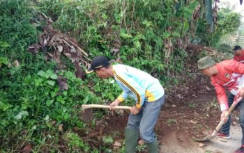 Pemerintah Desa Bojong Koneng Bandung Barat Gelar Jumat Bersih di Jalan Kabupaten