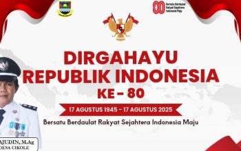 Head of Cikole Village, West Bandung Drs H Tajudin.M.Ag said Dirgahayu RI to 80.17 August 2025