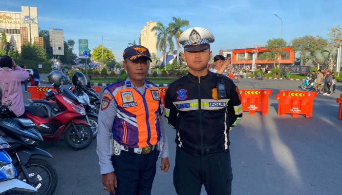 Satlantas Polres Karawang Hadirkan Rasa Aman dan Nyaman saat Kegiatan Car Free Day di Pusat Kota