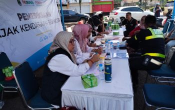 Bapenda Karawang Bersama Satlantas Polres Karawang Gelar Razia Pajak Kendaraan Bermotor