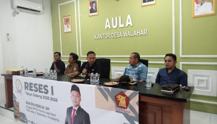 Anggota DPRD  Provinsi Jabar Dea Eka Rizaldi Gelar Reses I Tahun Sidang 2025-2026, Serap Aspirasi Warga Desa Walahar Klari
