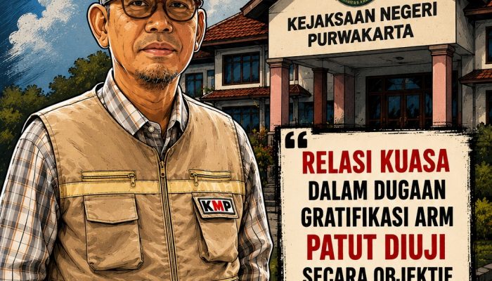 Kmp Tunggu Jawaban Kejari Purwakarta,Relasi Kuasa Dalam Dugaan Gratifikasi ARM Patut Diuji Secara Objektif