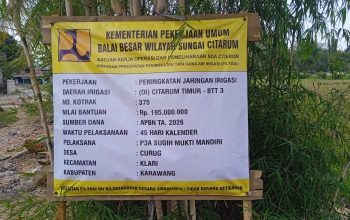 Proyek Program P3TGAI dari BBWS di Karawang Indikasi jadi Bacakan dan sarat korupsi “